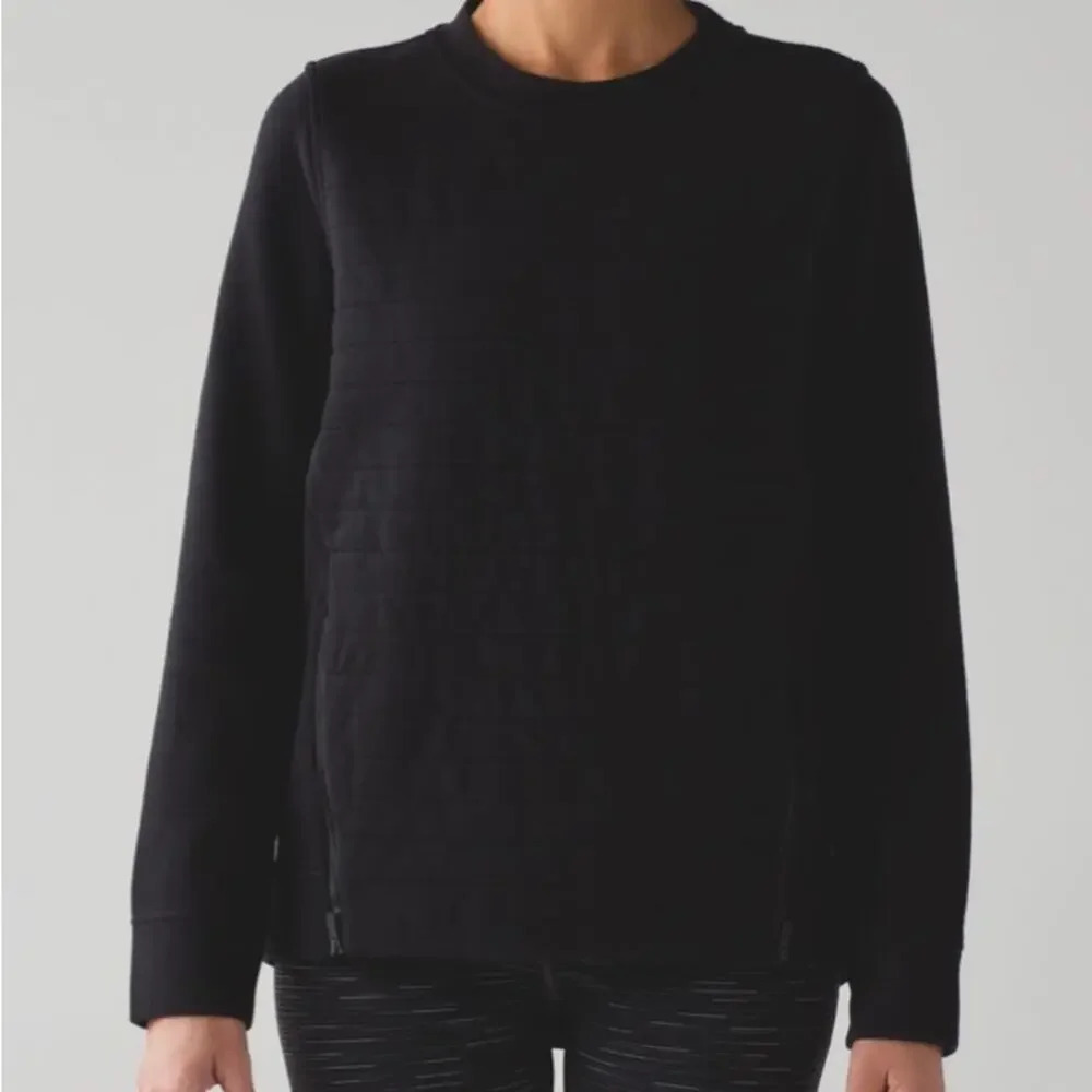 Lululemon Fleece Be True Crew Pullover Sweater Black Size 4